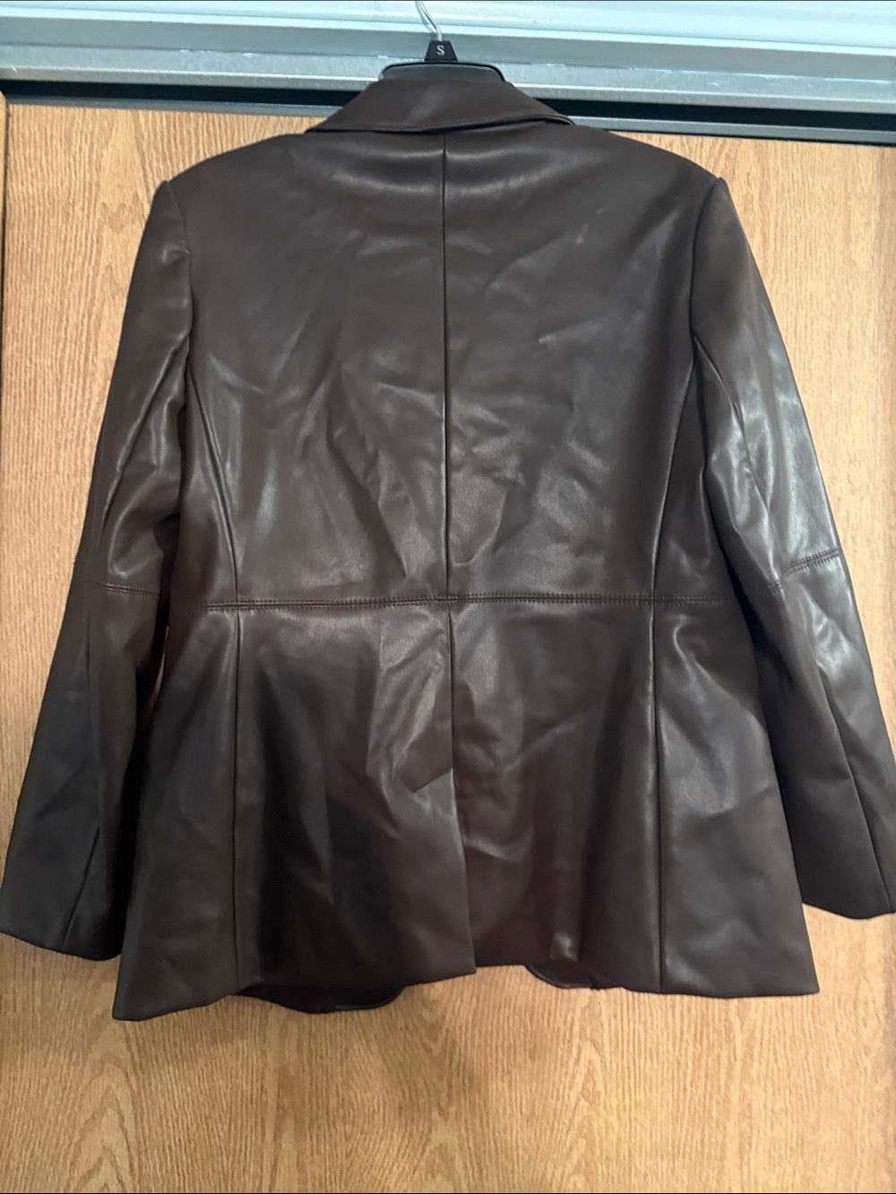 Banana Republic Dark Brown Leather Single-Button Blazer - Picture 7 of 13